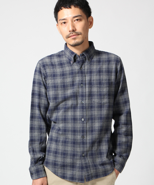 GLOBAL WORK（グローバルワーク）の「ネルシャツ/549143（シャツ/ブラウス・メンズ・レッド/グリーン/ブラック/ネイビー/ブルー/グリーン系その他/グレー/レッド系その他/イエロー・X-LARGE/MEDIUM/SMALL/LARGE）」の2枚目の写真