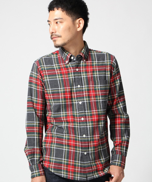 GLOBAL WORK（グローバルワーク）の「ネルシャツ/549143（シャツ/ブラウス・メンズ・レッド/グリーン/ブラック/ネイビー/ブルー/グリーン系その他/グレー/レッド系その他/イエロー・X-LARGE/MEDIUM/SMALL/LARGE）」の8枚目の写真