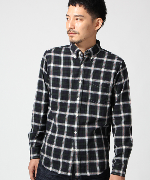 GLOBAL WORK（グローバルワーク）の「ネルシャツ/549143（シャツ/ブラウス・メンズ・レッド/グリーン/ブラック/ネイビー/ブルー/グリーン系その他/グレー/レッド系その他/イエロー・X-LARGE/MEDIUM/SMALL/LARGE）」の3枚目の写真