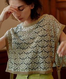 select MOCA | 2021 SS レースパターンサイドリボンベスト（サイドリボンショート丈ベスト）(ベスト)