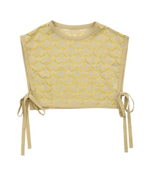 select MOCA（セレクトモカ）の「2021 SS レースパターンサイドリボンベスト（サイドリボンショート丈ベスト）（ベスト・レディース・ベージュ/ブラウン/イエロー・FREE）」の21枚目の写真