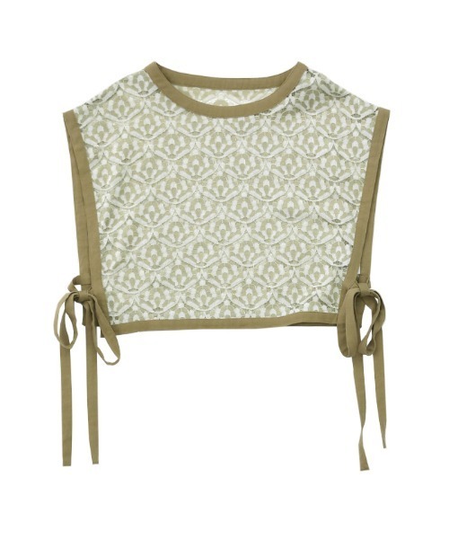 select MOCA（セレクトモカ）の「2021 SS レースパターンサイドリボンベスト（サイドリボンショート丈ベスト）（ベスト・レディース・ベージュ/ブラウン/イエロー・FREE）」の20枚目の写真