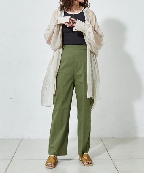 DISCOAT（ディスコート）の「ラメシアーバンドカラーシャツ（シャツ/ブラウス・レディース・ホワイト系その他/グレー/ミント・FREE）」の4枚目の写真