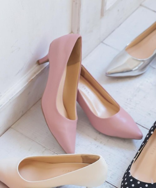 KOBE LETTUCE（コウベレタス）の「ロングノーズポインテッドトゥパンプス（パンプス・レディース・ピンク/オレンジ/ベージュ系その他/シルバー/ブラック/ホワイト/ドット・L/LL/S/M）」の5枚目の写真