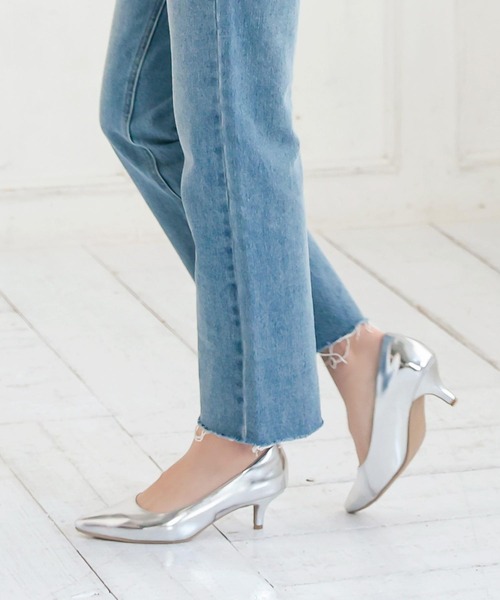 KOBE LETTUCE（コウベレタス）の「ロングノーズポインテッドトゥパンプス（パンプス・レディース・ピンク/オレンジ/ベージュ系その他/シルバー/ブラック/ホワイト/ドット・L/LL/S/M）」の7枚目の写真