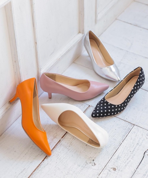KOBE LETTUCE（コウベレタス）の「ロングノーズポインテッドトゥパンプス（パンプス・レディース・ピンク/オレンジ/ベージュ系その他/シルバー/ブラック/ホワイト/ドット・L/LL/S/M）」の17枚目の写真