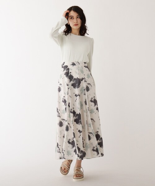 AG by aquagirl（エージーバイアクアガール）の「◆ニュアンス柄マキシフレアスカート（スカート・レディース・ライトパープル/ライトグリーン系・38/36）」の5枚目の写真