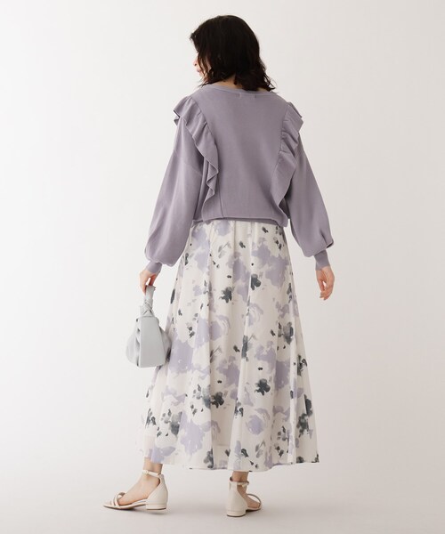 AG by aquagirl（エージーバイアクアガール）の「◆ニュアンス柄マキシフレアスカート（スカート・レディース・ライトパープル/ライトグリーン系・38/36）」の7枚目の写真