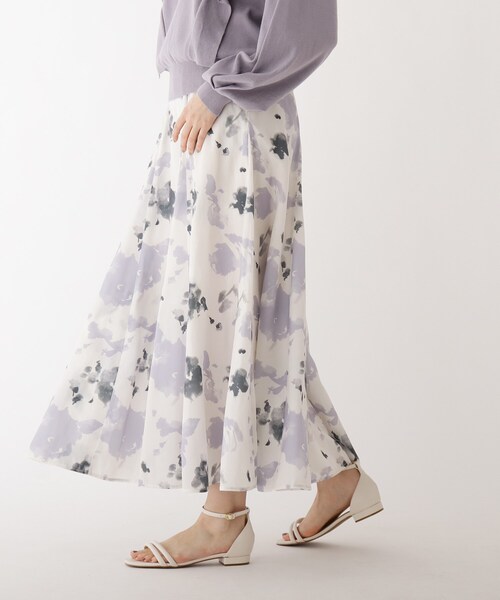 AG by aquagirl（エージーバイアクアガール）の「◆ニュアンス柄マキシフレアスカート（スカート・レディース・ライトパープル/ライトグリーン系・38/36）」の8枚目の写真