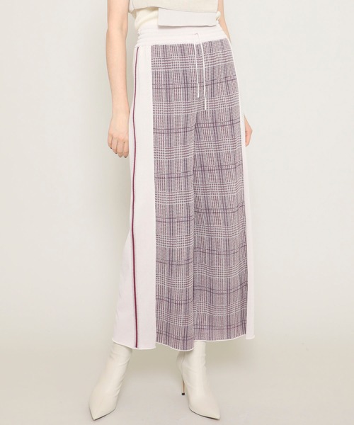TAN（タン）の「【TAN（タン）】チェックラインパンツ/CHECKED&LINE