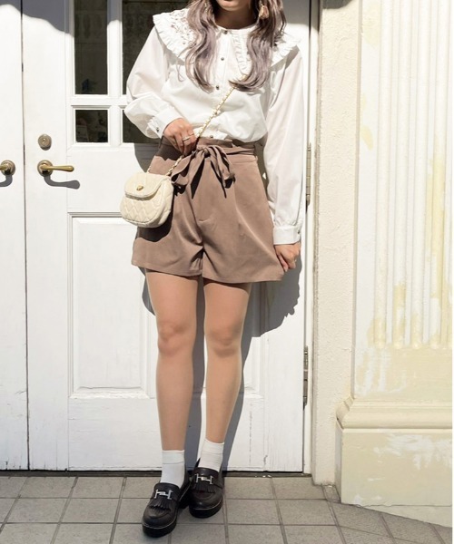 apres jour(アプレジュール)の「ハイウエストショートパンツ【ZOZOTOWN限定アイテム】【3AP】(その他パンツ・レディース・モカ/ダークブラウン/ベージュ・フリー/X-LARGE)」の6枚目の写真