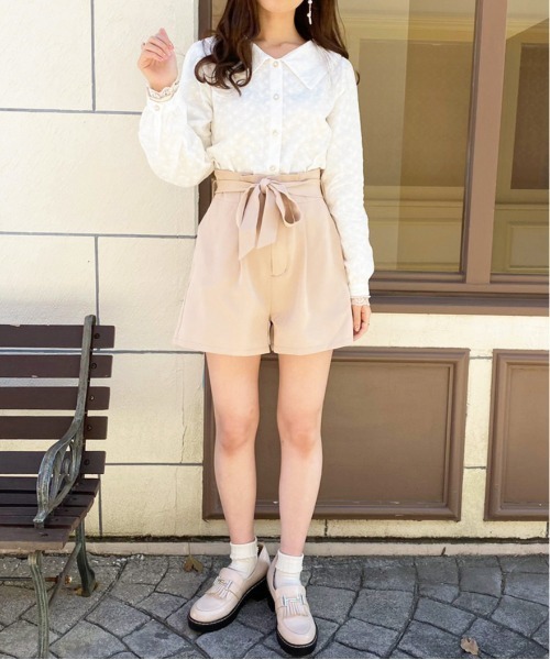 epa ハイウエストショートパンツ(ベージュ) epa ハイウエストショートパンツ(ベージュ) highwaist