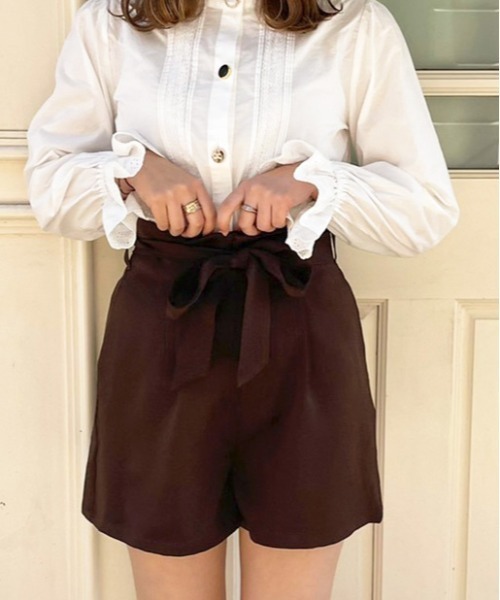 apres jour(アプレジュール)の「ハイウエストショートパンツ【ZOZOTOWN限定アイテム】【3AP】(その他パンツ・レディース・モカ/ダークブラウン/ベージュ・フリー/X-LARGE)」の4枚目の写真