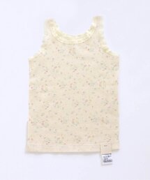 ■GIRLS ワッフル花柄タンクトップ