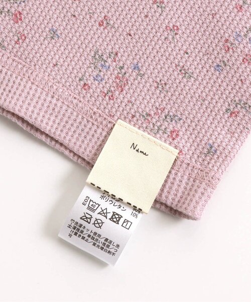 apres les cours（アプレレクール）の「■GIRLS ワッフル花柄タンクトップ（インナーウェア/肌着・キッズ・ピンク/サックスブルー/アイボリー・110/90/100/120/130/80）」の8枚目の写真