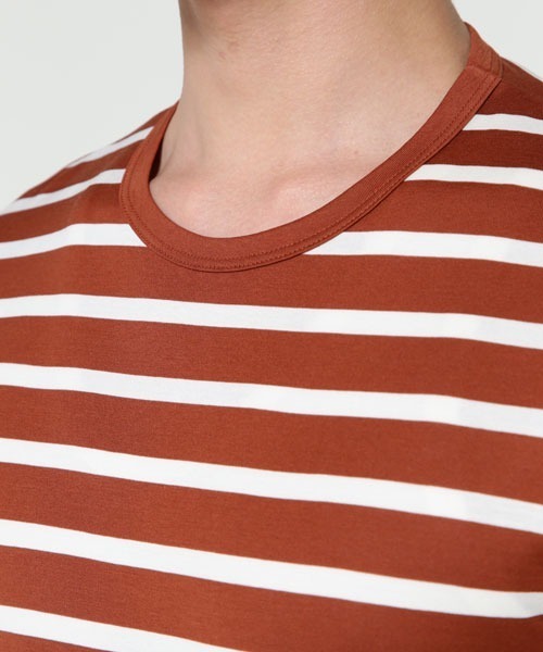SUNSPEL(サンスペル)の「MEN’S Q82 LONG SLEEVE STRIPE(Tシャツ/カットソー・メンズ・ライトブルー/ダークオレンジ・SMALL/MEDIUM/LARGE/X-LARGE)」の14枚目の写真