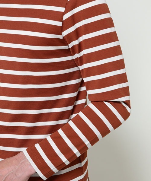 SUNSPEL(サンスペル)の「MEN’S Q82 LONG SLEEVE STRIPE(Tシャツ/カットソー・メンズ・ライトブルー/ダークオレンジ・SMALL/MEDIUM/LARGE/X-LARGE)」の13枚目の写真