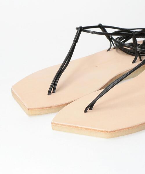 AURALEE（オーラリー）の「＜AURALEE＞レースアップサンダル Ψ（サンダル・レディース・ナチュラル/ブラック・24cm/24.5cm/23.5cm）」の6枚目の写真