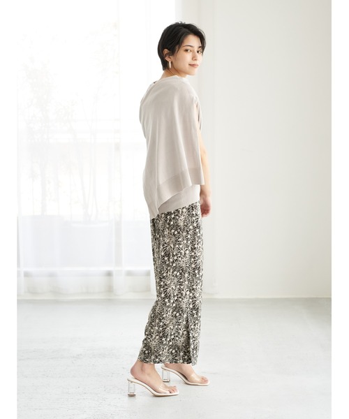 YECCA VECCA(イェッカヴェッカ)の「P.ミュルーズプリントスリットパンツ *(その他パンツ・レディース・ブラック/キャメル・FREE)」の15枚目の写真