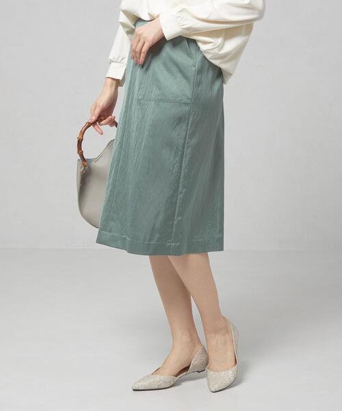 closet story（クローゼットストーリー）の「＜closet story＞□サテン ポケット タイトスカート -手洗い可能-（スカート・レディース・ライトグレー/ベージュ/ケリー・FREE）」の14枚目の写真