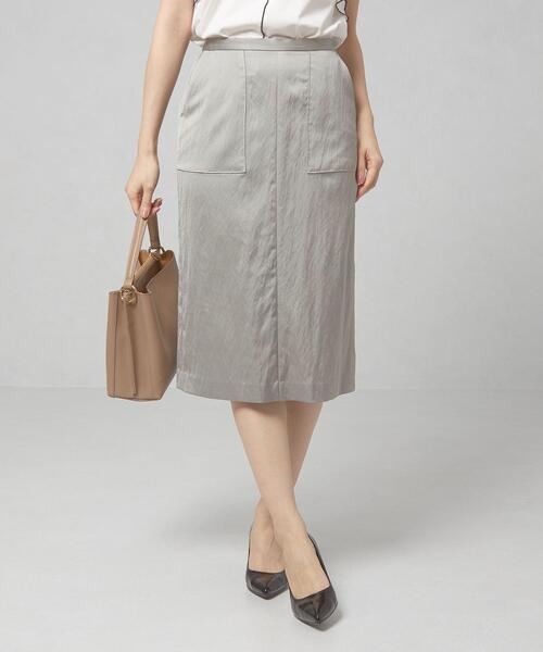 closet story（クローゼットストーリー）の「＜closet story＞□サテン ポケット タイトスカート -手洗い可能-（スカート・レディース・ライトグレー/ベージュ/ケリー・FREE）」の18枚目の写真