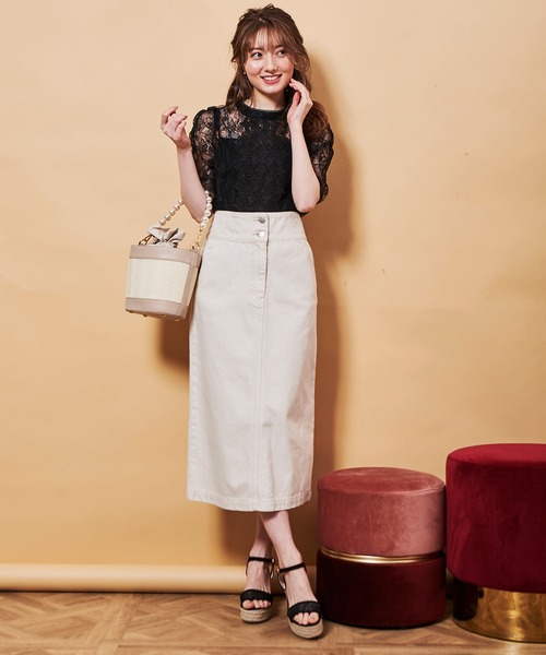 NOELA（ノエラ）の「シアーレースブラウス（シャツ/ブラウス・レディース・サックスブルー/オフホワイト/ブラック・FREE）」の12枚目の写真