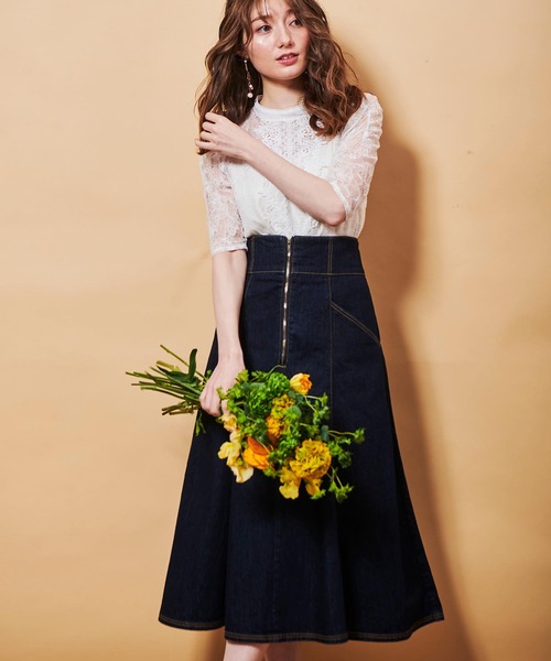 NOELA（ノエラ）の「シアーレースブラウス（シャツ/ブラウス・レディース・サックスブルー/オフホワイト/ブラック・FREE）」の15枚目の写真