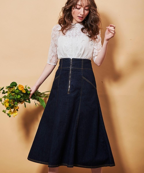 NOELA（ノエラ）の「シアーレースブラウス（シャツ/ブラウス・レディース・サックスブルー/オフホワイト/ブラック・FREE）」の16枚目の写真