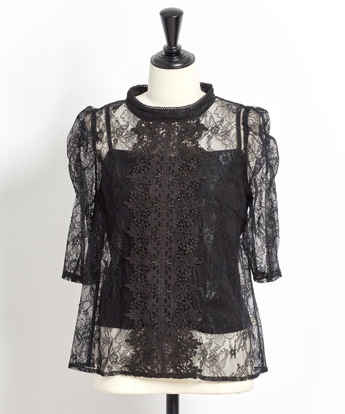 NOELA（ノエラ）の「シアーレースブラウス（シャツ/ブラウス・レディース・サックスブルー/オフホワイト/ブラック・FREE）」の19枚目の写真