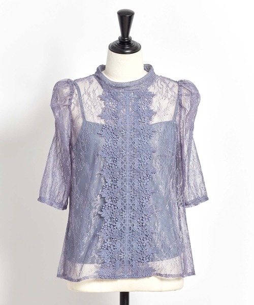 NOELA（ノエラ）の「シアーレースブラウス（シャツ/ブラウス・レディース・サックスブルー/オフホワイト/ブラック・FREE）」の20枚目の写真