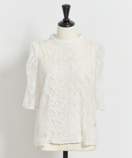 NOELA（ノエラ）の「シアーレースブラウス（シャツ/ブラウス・レディース・サックスブルー/オフホワイト/ブラック・FREE）」の21枚目の写真