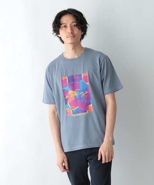GLOBAL WORK（グローバルワーク）の「WGGW／Lo-Fi/940060（Tシャツ/カットソー・メンズ・ホワイト/ブラック/ベージュ/サックスブルー/ライトグリーン/ホワイト系その他2/ピンク系その他/ホワイト系その他3/スカイブルー/その他/ライトベージュ・SMALL/MEDIUM/LARGE/X-LARGE）」の8枚目の写真