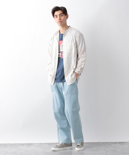 GLOBAL WORK（グローバルワーク）の「WGGW／Lo-Fi/940060（Tシャツ/カットソー・メンズ・ホワイト/ブラック/ベージュ/サックスブルー/ライトグリーン/ホワイト系その他2/ピンク系その他/ホワイト系その他3/スカイブルー/その他/ライトベージュ・SMALL/MEDIUM/LARGE/X-LARGE）」の19枚目の写真