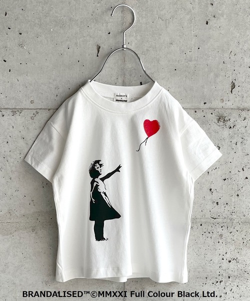 BRANDALISED（ブランダライズド）の「【BRANDALISED×MARKEY’S】 プリントTシャツ／Banksy バンクシー（80～150cm）（Tシャツ/カットソー・キッズ・アイボリー/ブラック/キナリ/チャコール/オフホワイト/ホワイト・80/95/110/120/130/140/90/100/150）」の3枚目の写真