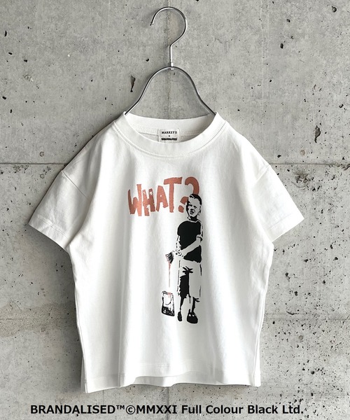 BRANDALISED（ブランダライズド）の「【BRANDALISED×MARKEY’S】 プリントTシャツ／Banksy バンクシー（80～150cm）（Tシャツ/カットソー・キッズ・アイボリー/ブラック/キナリ/チャコール/オフホワイト/ホワイト・80/95/110/120/130/140/90/100/150）」の5枚目の写真
