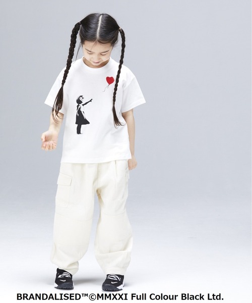 BRANDALISED（ブランダライズド）の「【BRANDALISED×MARKEY’S】 プリントTシャツ／Banksy バンクシー（80～150cm）（Tシャツ/カットソー・キッズ・アイボリー/ブラック/キナリ/チャコール/オフホワイト/ホワイト・80/95/110/120/130/140/90/100/150）」の8枚目の写真