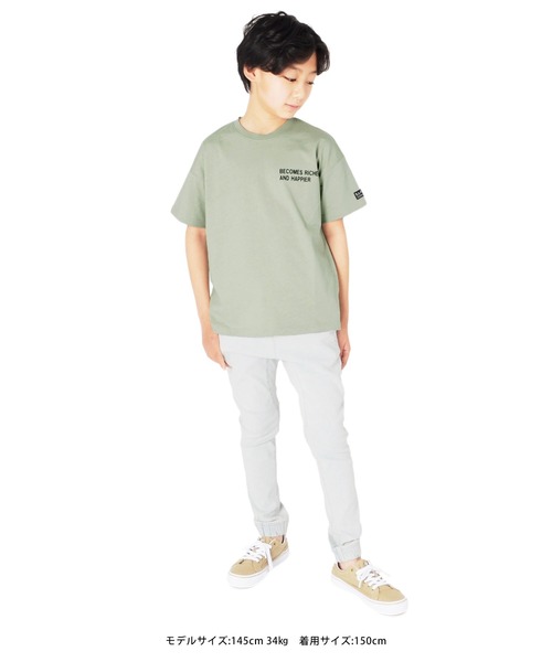 GLAZOS(グラソス)の「天竺・ドロップショルダーランダムバックフォトプリント半袖Tシャツ(Tシャツ/カットソー・キッズ・カーキ/ホワイト/ブラック・150cm/160cm/140cm/170cm/130cm)」の14枚目の写真