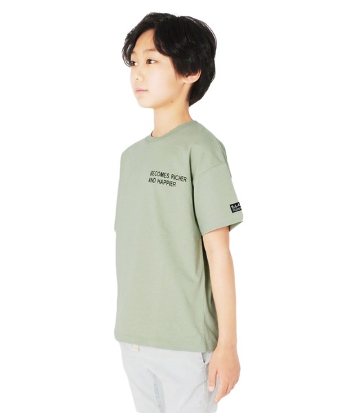 GLAZOS(グラソス)の「天竺・ドロップショルダーランダムバックフォトプリント半袖Tシャツ(Tシャツ/カットソー・キッズ・カーキ/ホワイト/ブラック・150cm/160cm/140cm/170cm/130cm)」の10枚目の写真