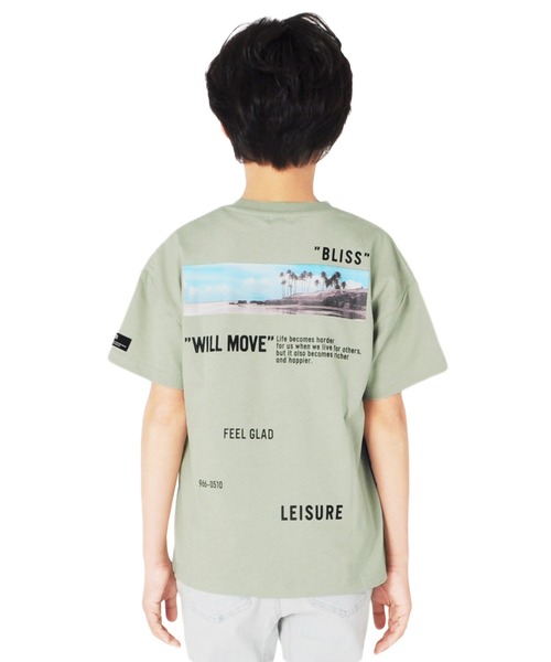 GLAZOS(グラソス)の「天竺・ドロップショルダーランダムバックフォトプリント半袖Tシャツ(Tシャツ/カットソー・キッズ・カーキ/ホワイト/ブラック・150cm/160cm/140cm/170cm/130cm)」の12枚目の写真