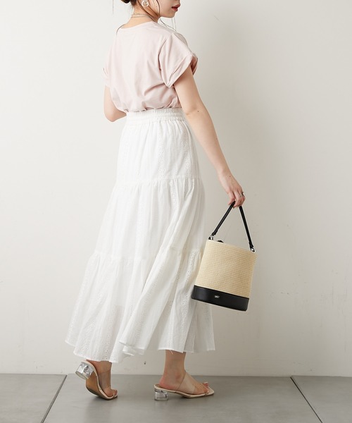 Chico（チコ）の「コットンレースティアードスカート（スカート・レディース・ホワイト/パープル/ピンク/ブラック・FREE）」の7枚目の写真