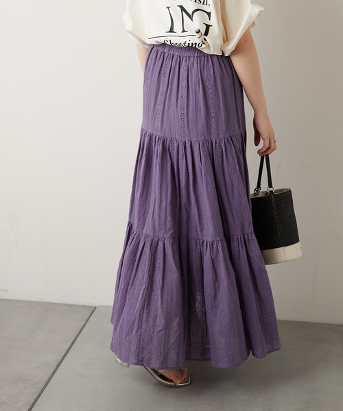 Chico（チコ）の「コットンレースティアードスカート（スカート・レディース・ホワイト/パープル/ピンク/ブラック・FREE）」の20枚目の写真