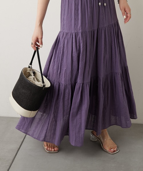 Chico（チコ）の「コットンレースティアードスカート（スカート・レディース・ホワイト/パープル/ピンク/ブラック・FREE）」の22枚目の写真