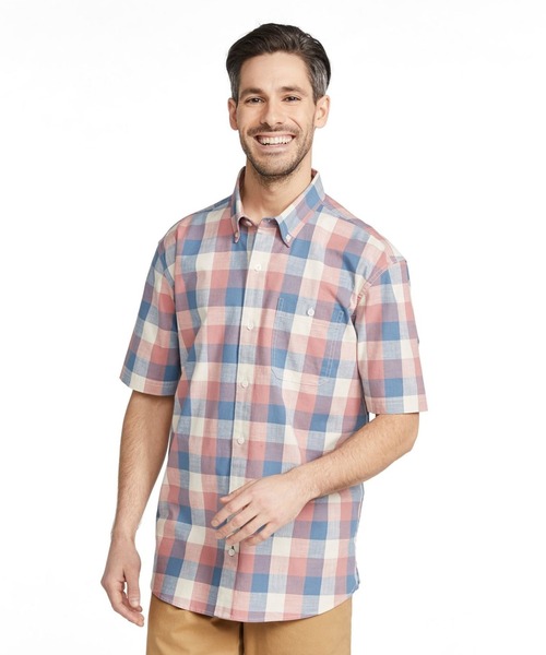 L.L.Bean(エルエルビーン)の「コンフォート・ストレッチ・シャンブレー・シャツ、トラディショナル・フィット(ゆったりフィット) 半袖 プラッド ジャパン・フィット(シャツ/ブラウス・メンズ・マルチ/ブルー系その他2/ブルー系その他/レッド系その他/ブルー系その他3/グリーン系その他・SMALL/MEDIUM/LARGE/X-LARGE/XX-LARGE)」の11枚目の写真