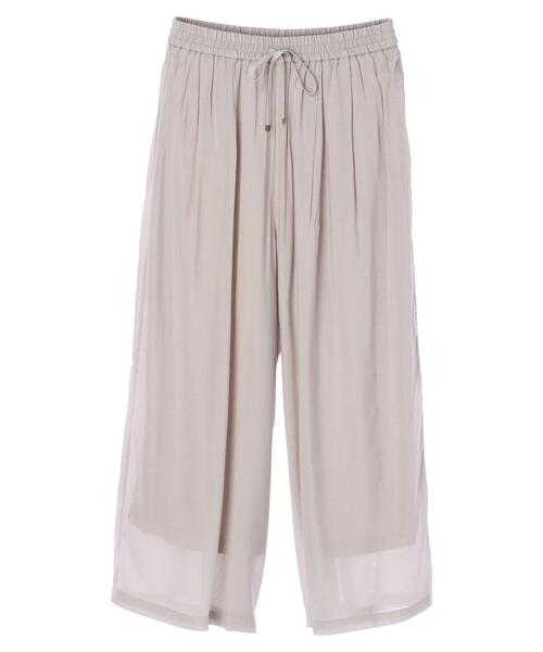 YECCA VECCA（イェッカヴェッカ）の「シルキータックワイドパンツ（その他パンツ・レディース・ブラウン/イエロー/チャコールグレー/ライトグレー・FREE）」の5枚目の写真