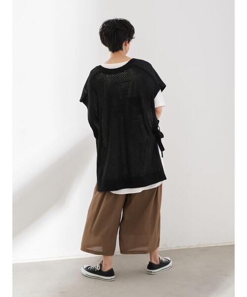 YECCA VECCA（イェッカヴェッカ）の「シルキータックワイドパンツ（その他パンツ・レディース・ブラウン/イエロー/チャコールグレー/ライトグレー・FREE）」の19枚目の写真