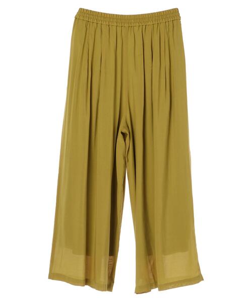 YECCA VECCA（イェッカヴェッカ）の「シルキータックワイドパンツ（その他パンツ・レディース・ブラウン/イエロー/チャコールグレー/ライトグレー・FREE）」の21枚目の写真