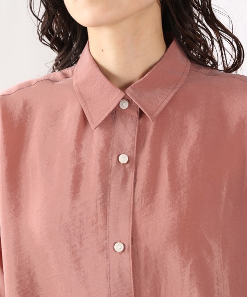 yuw（ユウ）の「シアーシャツＳＳ　951584（シャツ/ブラウス・レディース・オフホワイト/ピンク/イエロー/グリーン・FREE）」の12枚目の写真