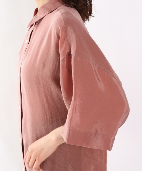 yuw（ユウ）の「シアーシャツＳＳ　951584（シャツ/ブラウス・レディース・オフホワイト/ピンク/イエロー/グリーン・FREE）」の20枚目の写真