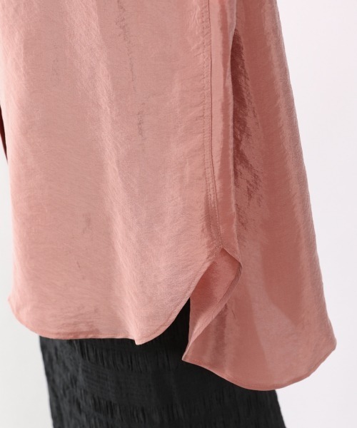 yuw（ユウ）の「シアーシャツＳＳ　951584（シャツ/ブラウス・レディース・オフホワイト/ピンク/イエロー/グリーン・FREE）」の14枚目の写真