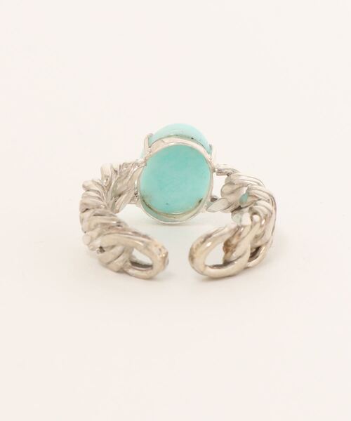 Editors Draw（エディターズドロー）の「SV925 チェーンリング【 Jaysmee/リアジェイズミー 】（リング・メンズ・ブラック/ダークブラウン/ブラウン/ターコイズブルー・#19）」の5枚目の写真